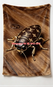 LV Monogram Beetle Blanket Luxury LV Insect Art Throw 215